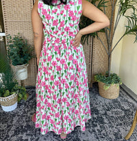 Polagram - Blooming Beauty Floral Top And Midi Skirt Set