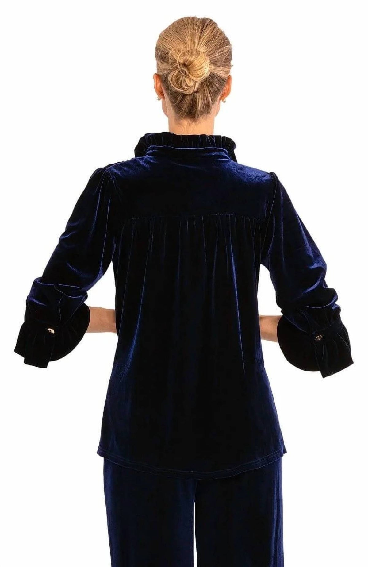 Gretchen Scott - Ruffle Neck Tunic Top
