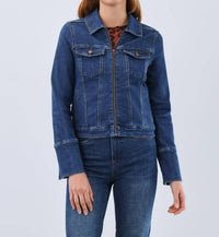 Fdj - Denim Zip Front Jacket