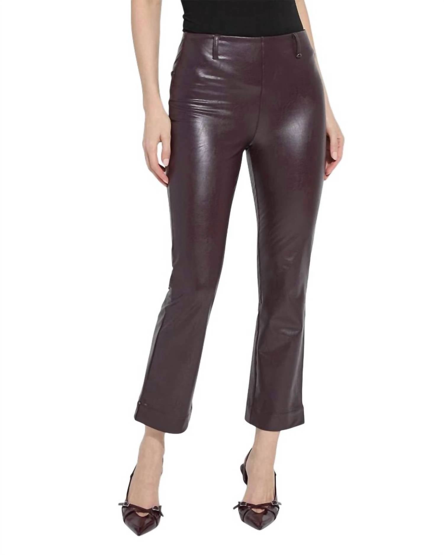 Lysse Percy Baby Boot Vegan Pant in pinot noir - women's pants