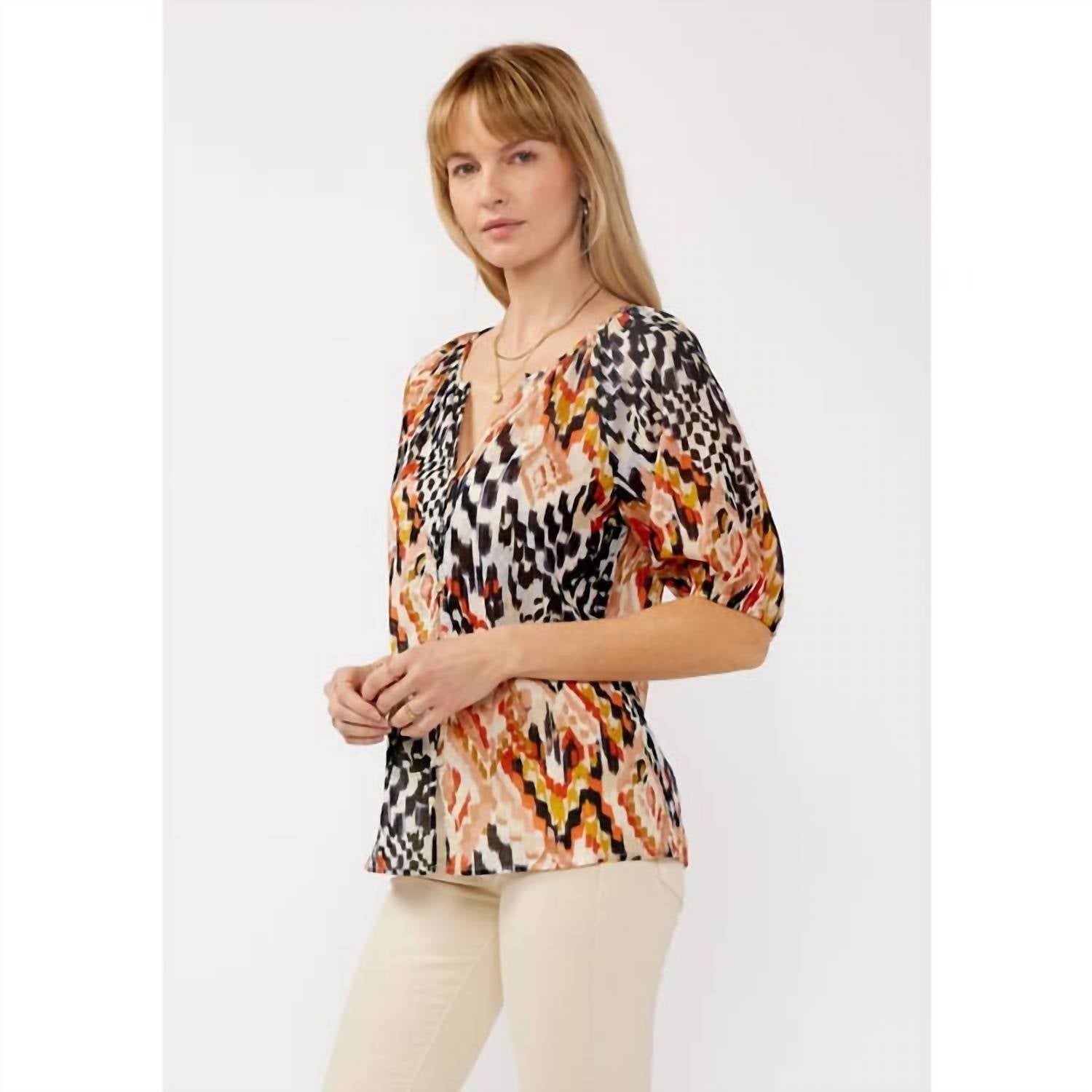 Lovestitch - Puff Sleeve Button Down Top