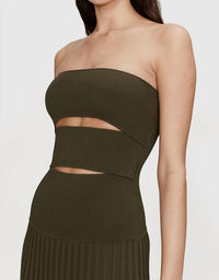 Christopher Esber - Slashed Knit Sunray Strapless Dress