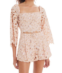 ALLISON NEW YORK Ainsley Shorts in blush - women's shorts - detail view
