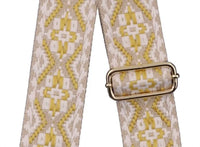 Made in Italy Women's Woven Guitar Style Bag Strap in italy women s woven guitar style bag strap in cream and yellow flower - women's item - detail view