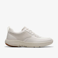Clarks Men's Pro Lace Sneaker in white leather - men's sneaker