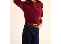The Greii - Mar Zip-Up Ruffled Sweatshirt