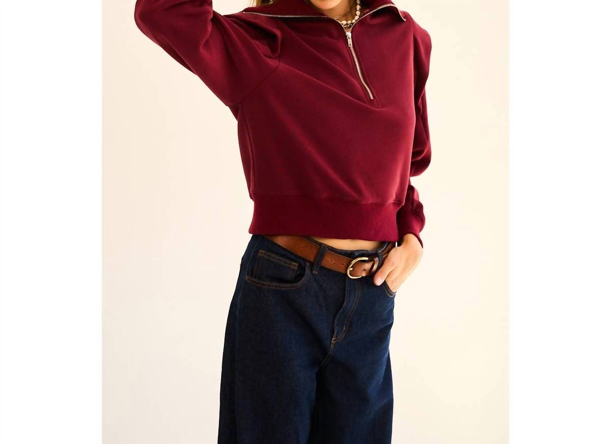 The Greii - Mar Zip-Up Ruffled Sweatshirt