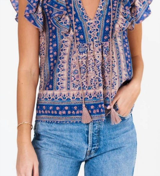 M.A.B.E. - Cass Print Short Sleeve Top