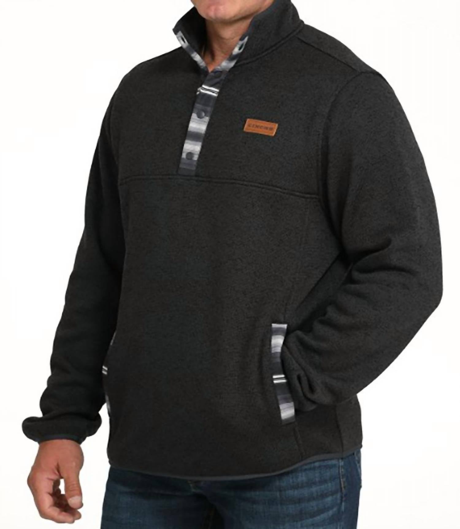 Cinch - 1/4 Snap Sweater Knit Pullover Sweater
