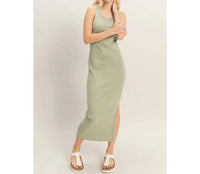 Hyfve - Acid Washed Ribbed Midi Tank Dress