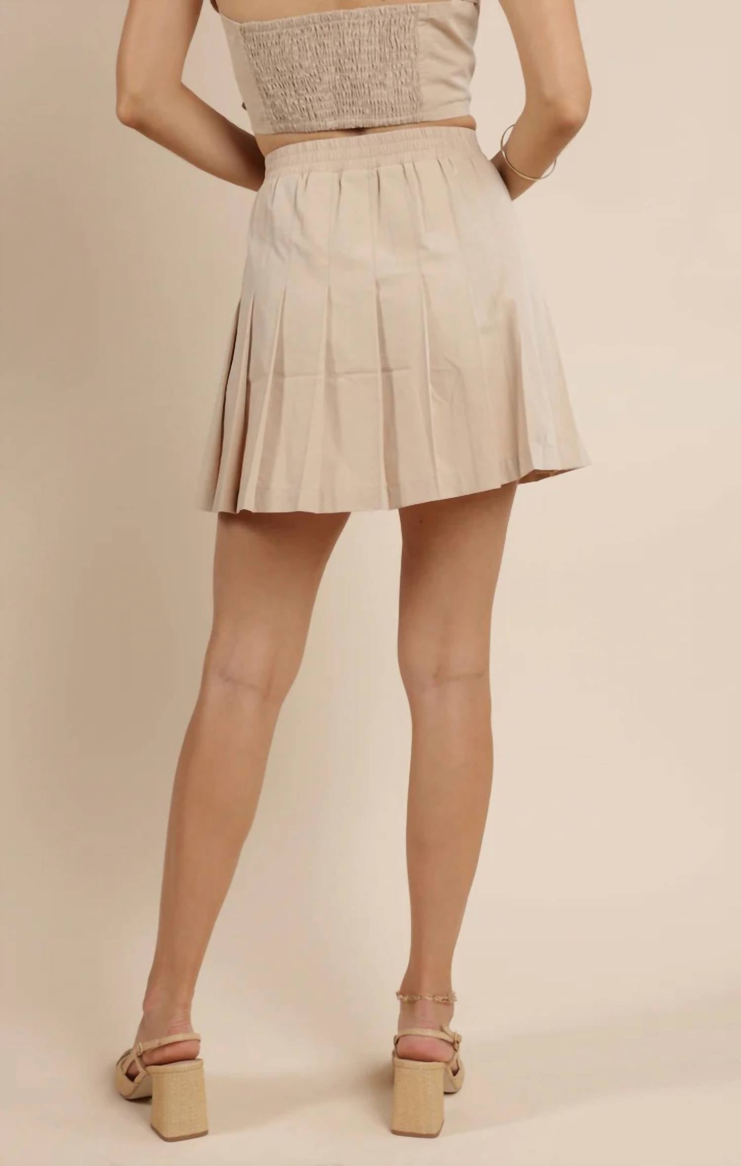 Sage The Label - Quiet Moments Pleated Mini Skirt