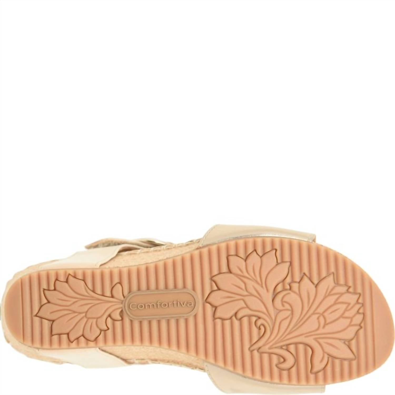 Comfortiva Women's Eldorah Sandal - Wide in gold beige - women's sandal - view 7