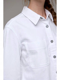 Hidden - Cropped Denim Shirt