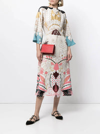 Valentino Cady Printed Dress in multi - women's dress