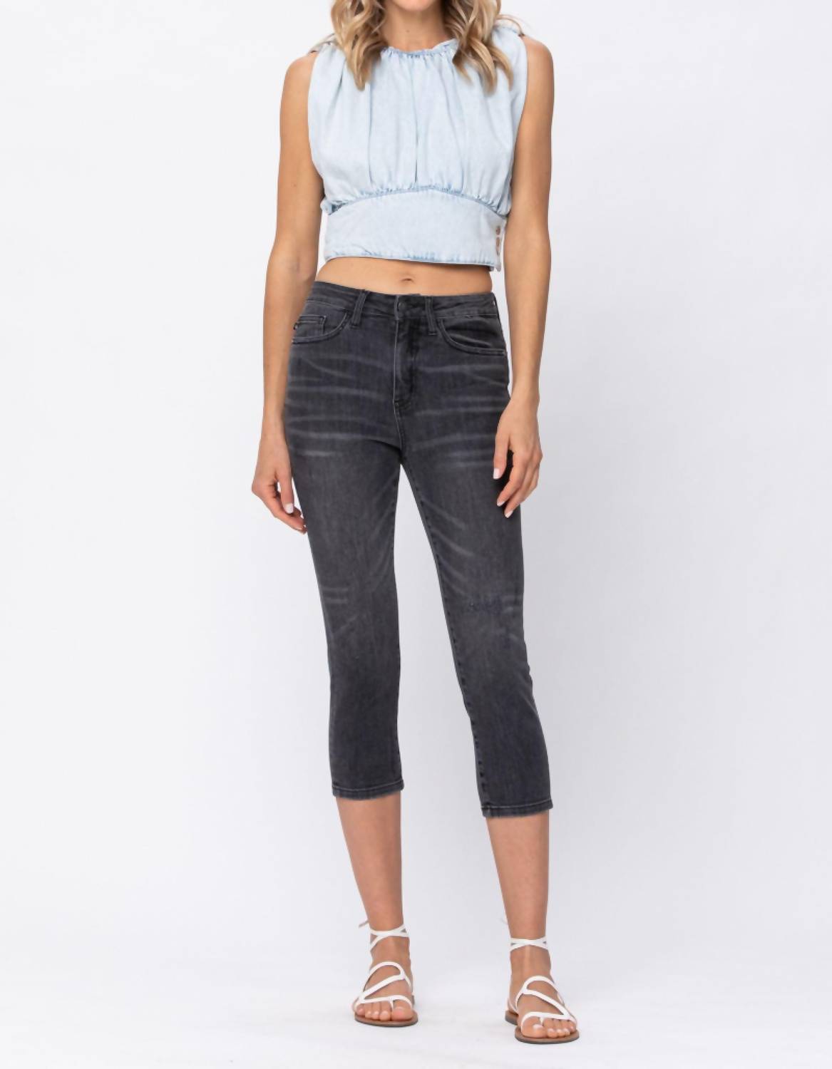 Judy Blue - Cuffed Skinny Capri Pants