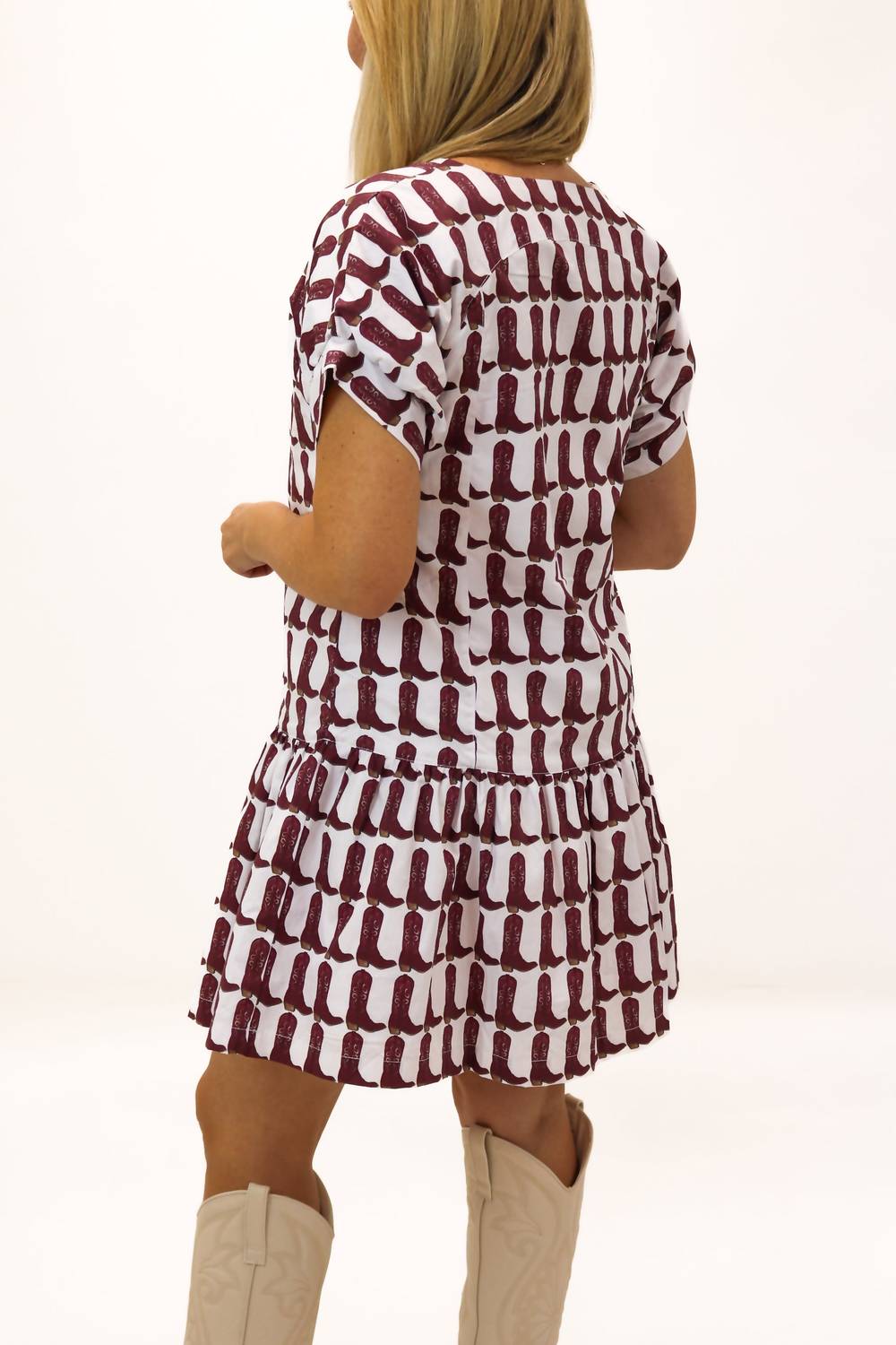 Brooke Wright - Lucy Maroon Boot Dress