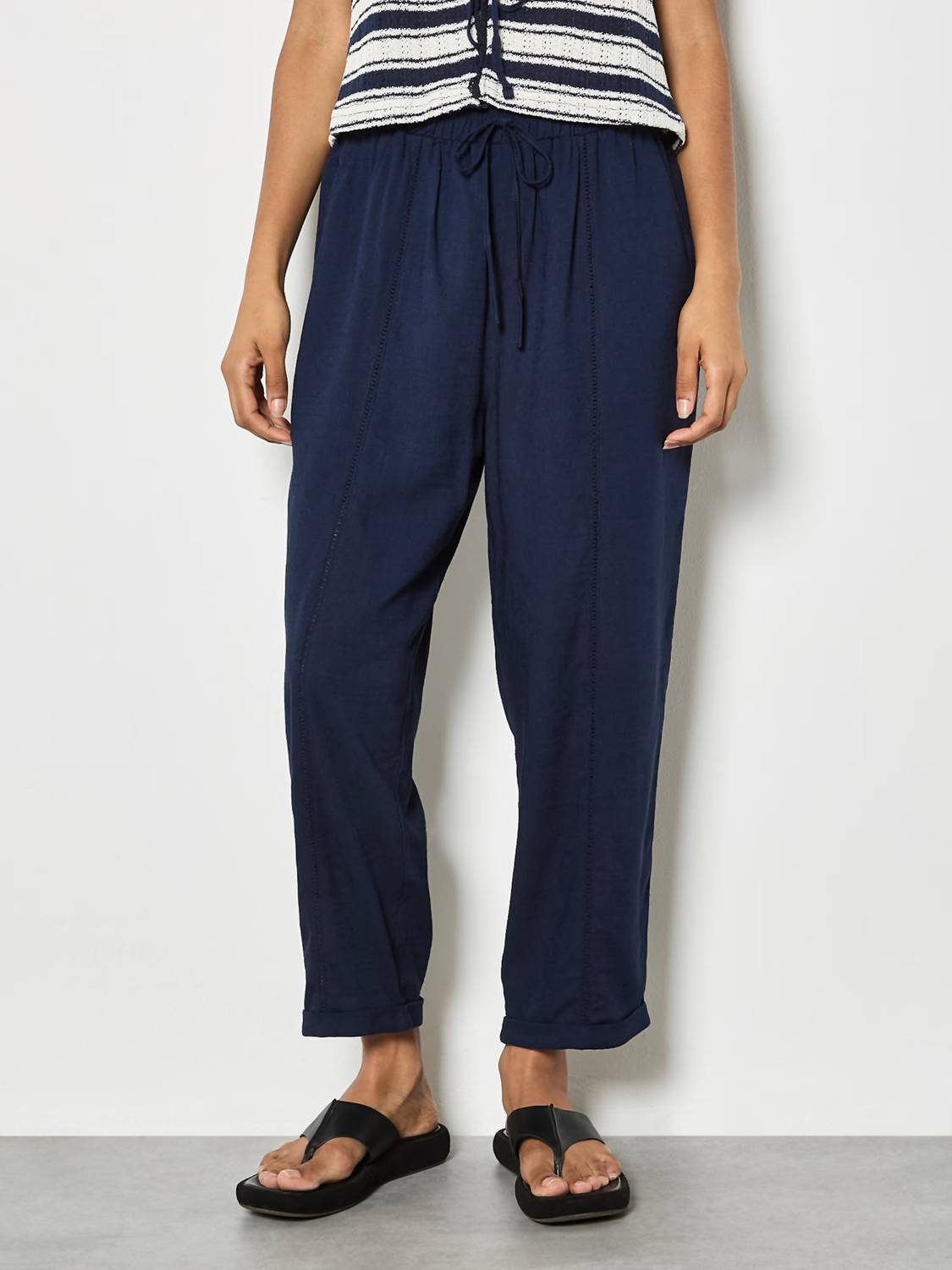 Apricot - Ladder Lace Inset Pants