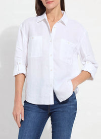 Lysse - Rose Roll Tab Utility Shirt