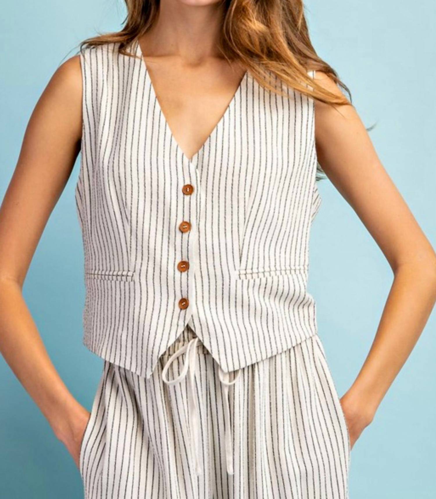 Ee:Some - Classic Pin Stripe Vest