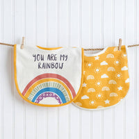 Primitives By Kathy - You Are My Rainbow Baby Bib Set
