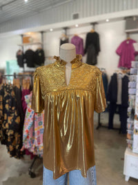 Layerz Clothing - Glitter Short Sleeve Top