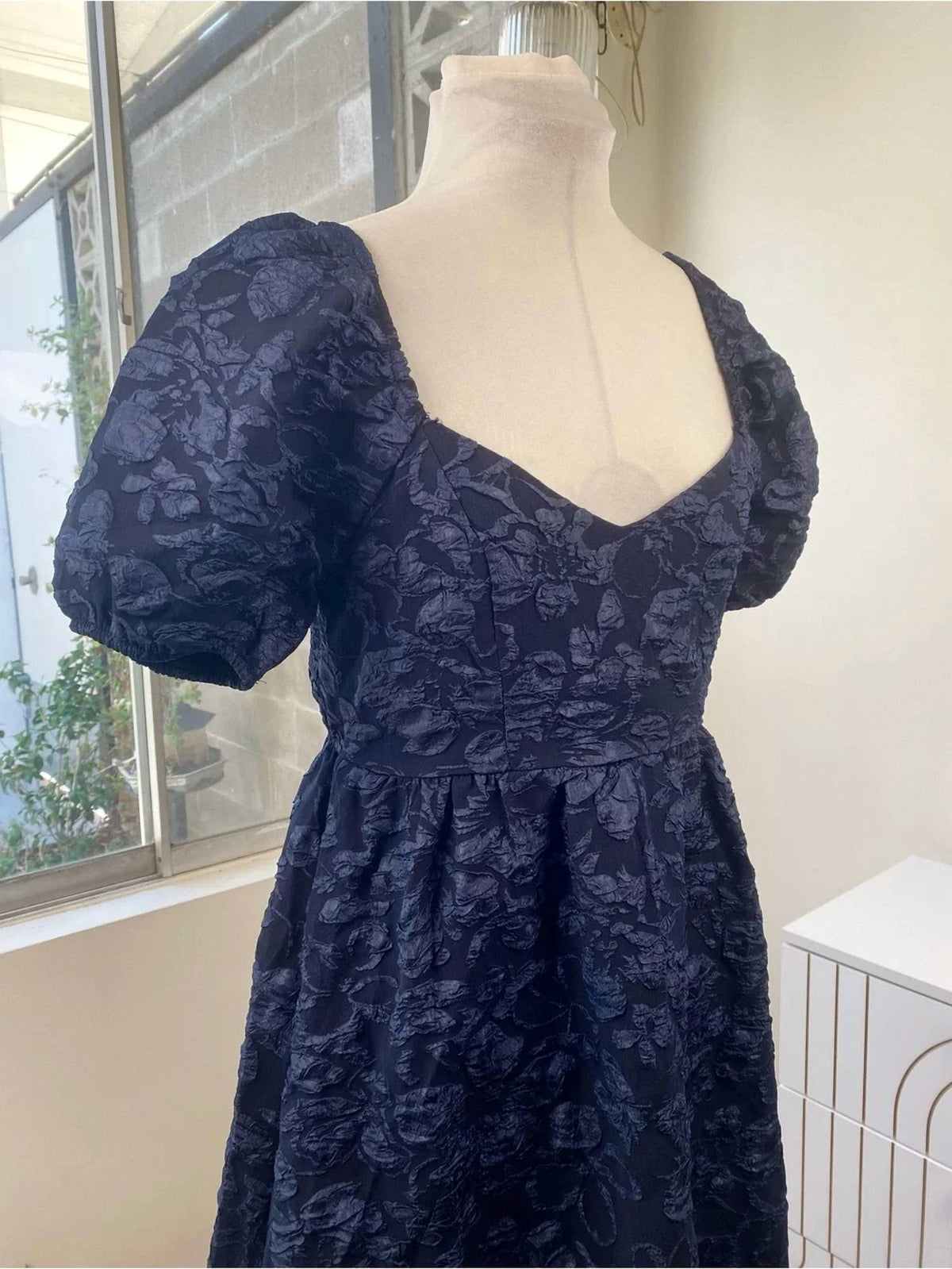 August Sky - Jacquard Midi Dress