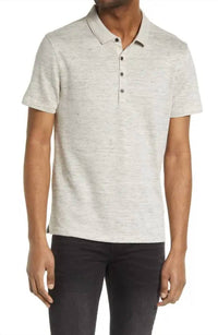 John Varvatos - Linen Blend Button-up Polo