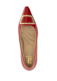 Andrea Women's Low Heel Pump in red - women's heels - alternate view