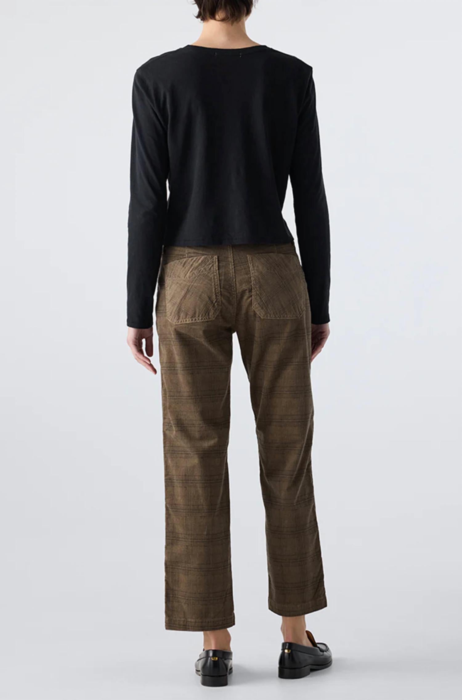 Amo - Lillian Plaid Corduroy Pants