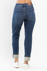 Judy Blue - Buffalo Plaid Boyfriend Jeans