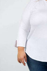 Nydj - Perfect Long Sleeve V-neck Tee - Plus