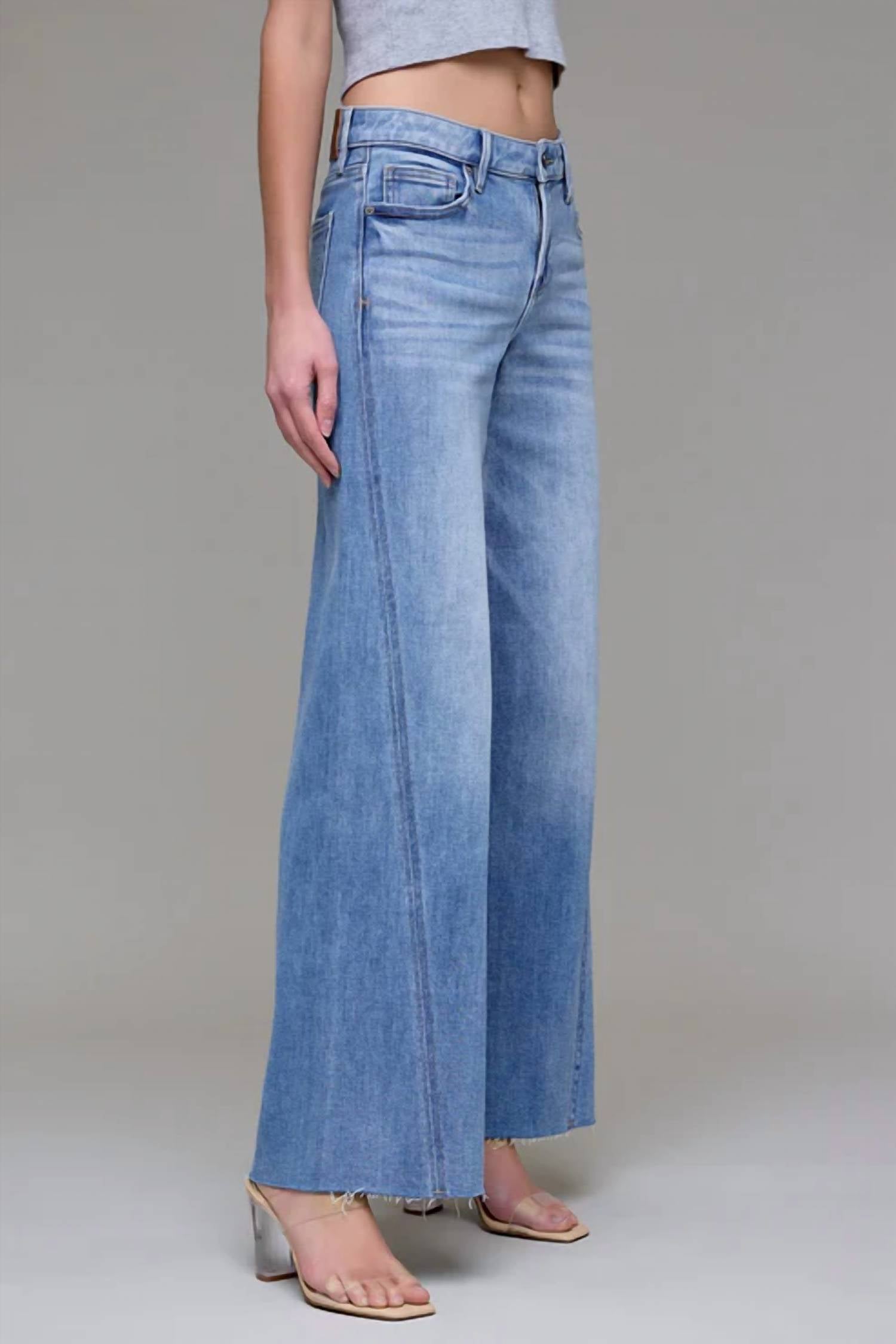 Hidden - Nori Seamed Mid Rise Wide Leg Jeans