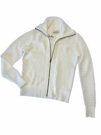 J. Society - Open Stitch Zip Front Cardigan