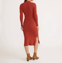 Marine Layer - Lexi Sweater Rib Long Sleeve Polo Dress