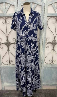 La Mer Luxe - Women's Knit Shortsleeve Desiree Maxi Dress