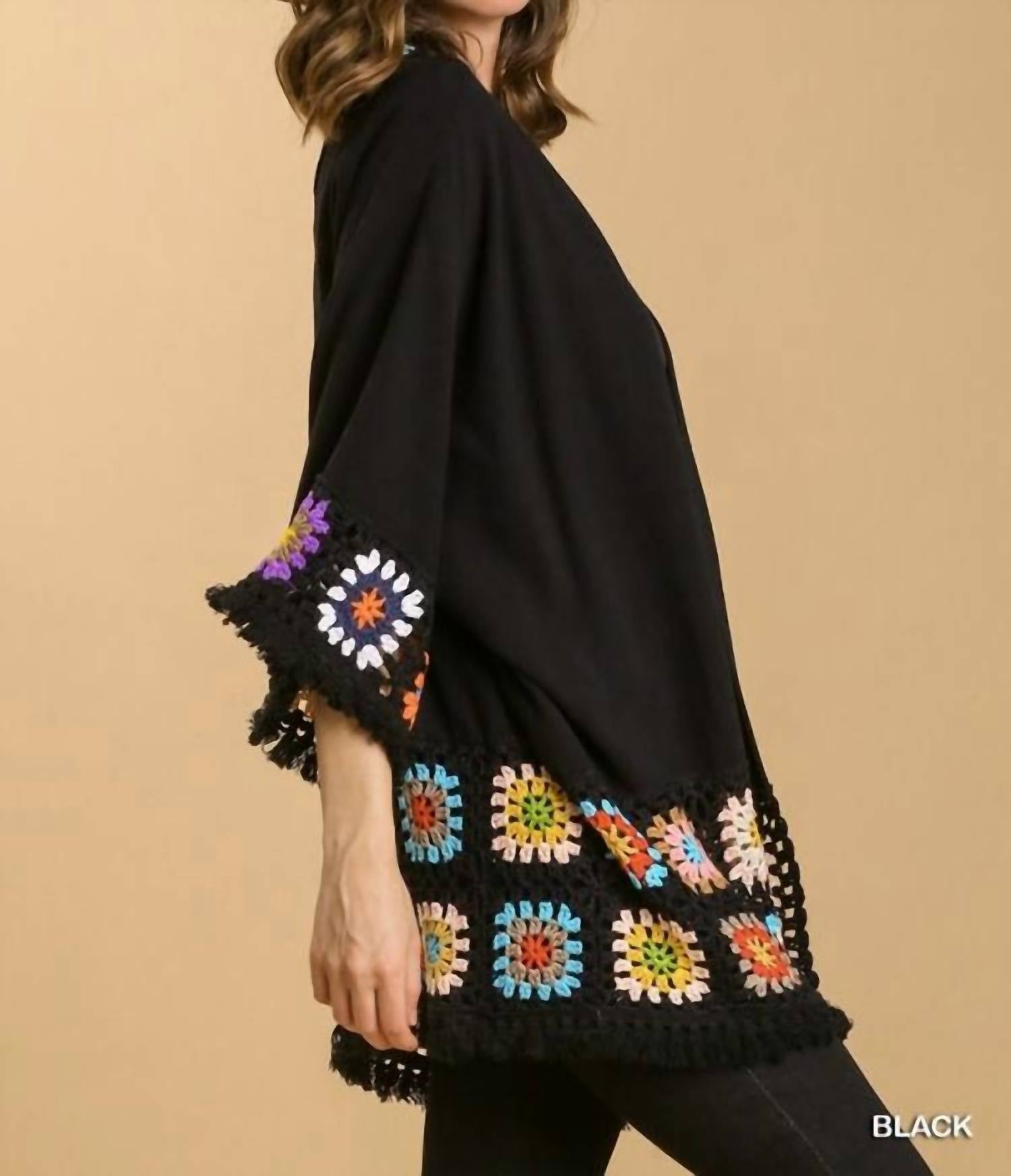Umgee - Crochet Patchwork Squares Kimono