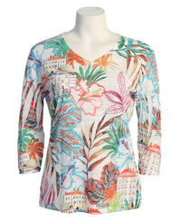 Jess & Jane - Women's Martinique Burnout Sublimation Top