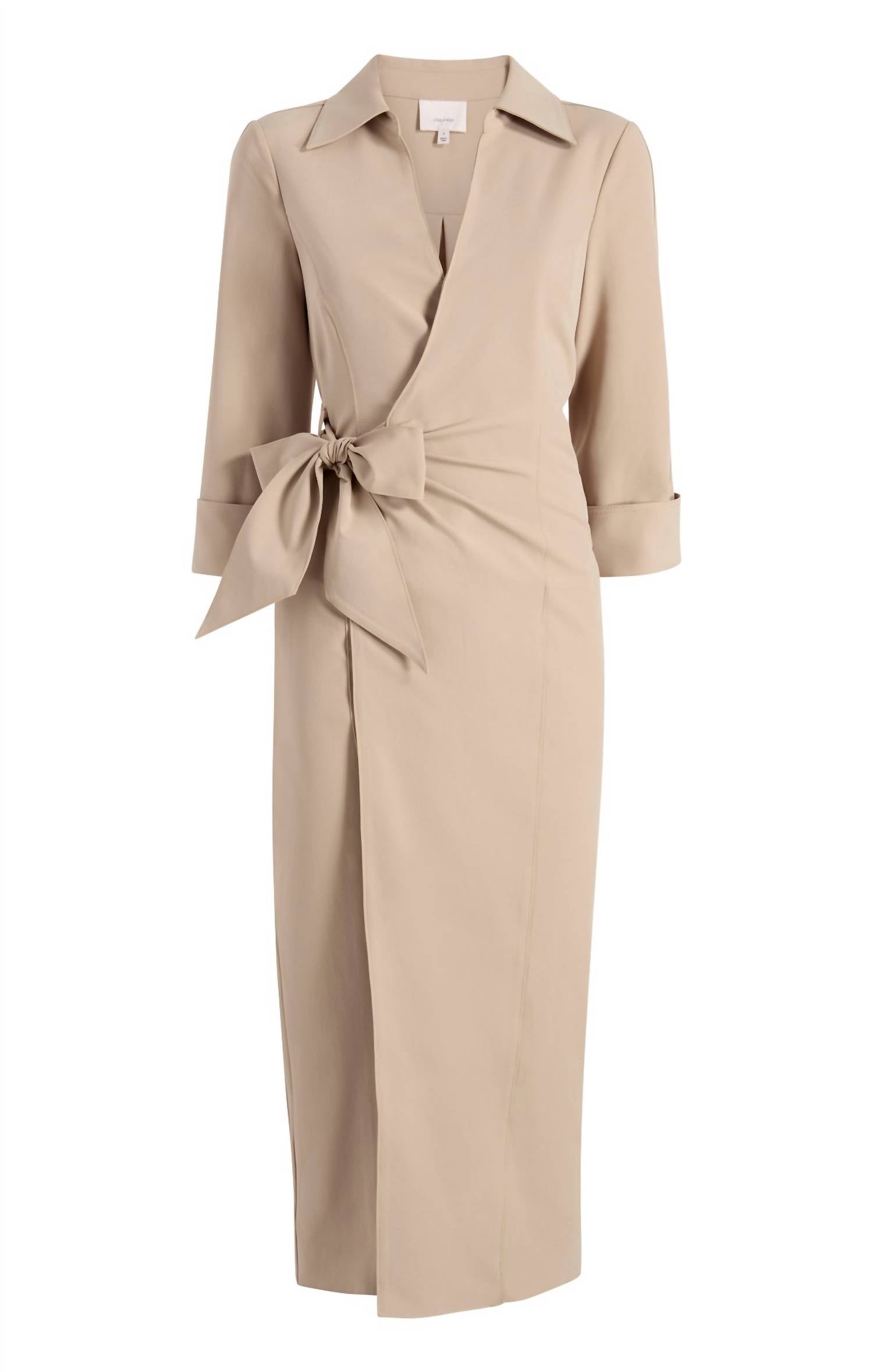 cinq a sept Cayleigh Midi Dress in khaki - women's dress - view 5