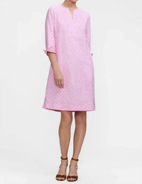 Foxcroft - Vena 3/4 sleeve Geo Lattice Dress