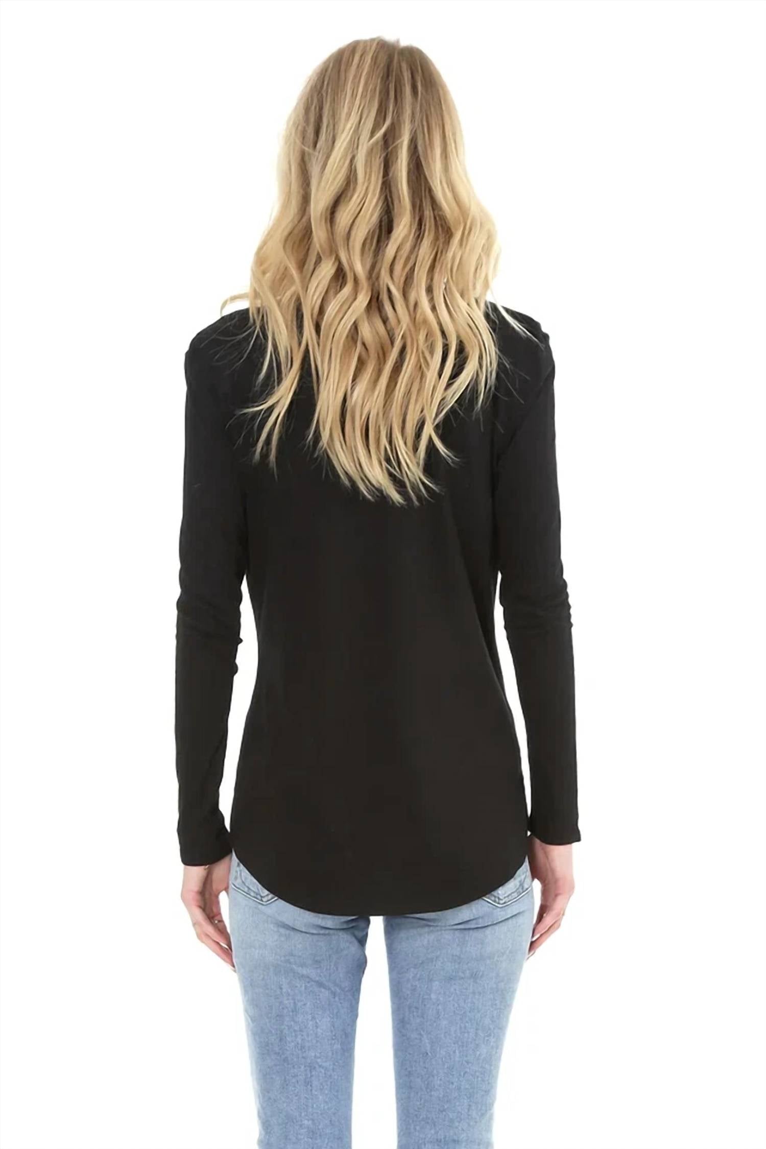 Bobi - Long Sleeve V-neck Tee