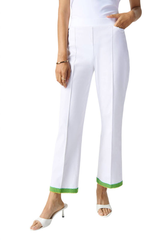 Joseph Ribkoff - Embroidered Trim Pants