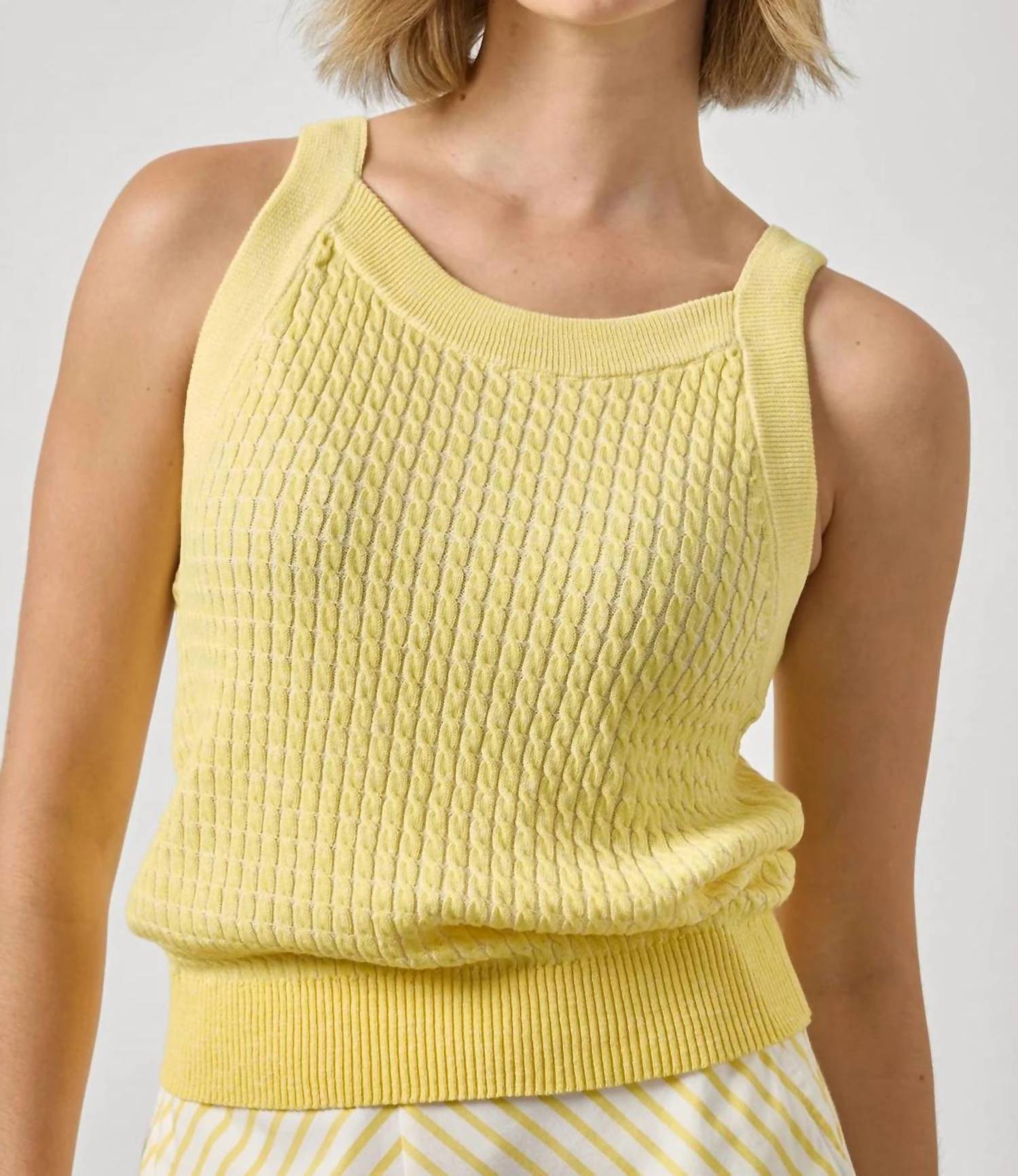 Lilla P - Mini Cable Knit Tank Top - Plus