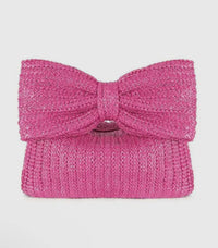 Little Trendy - Women's Bow Straw Handbag
