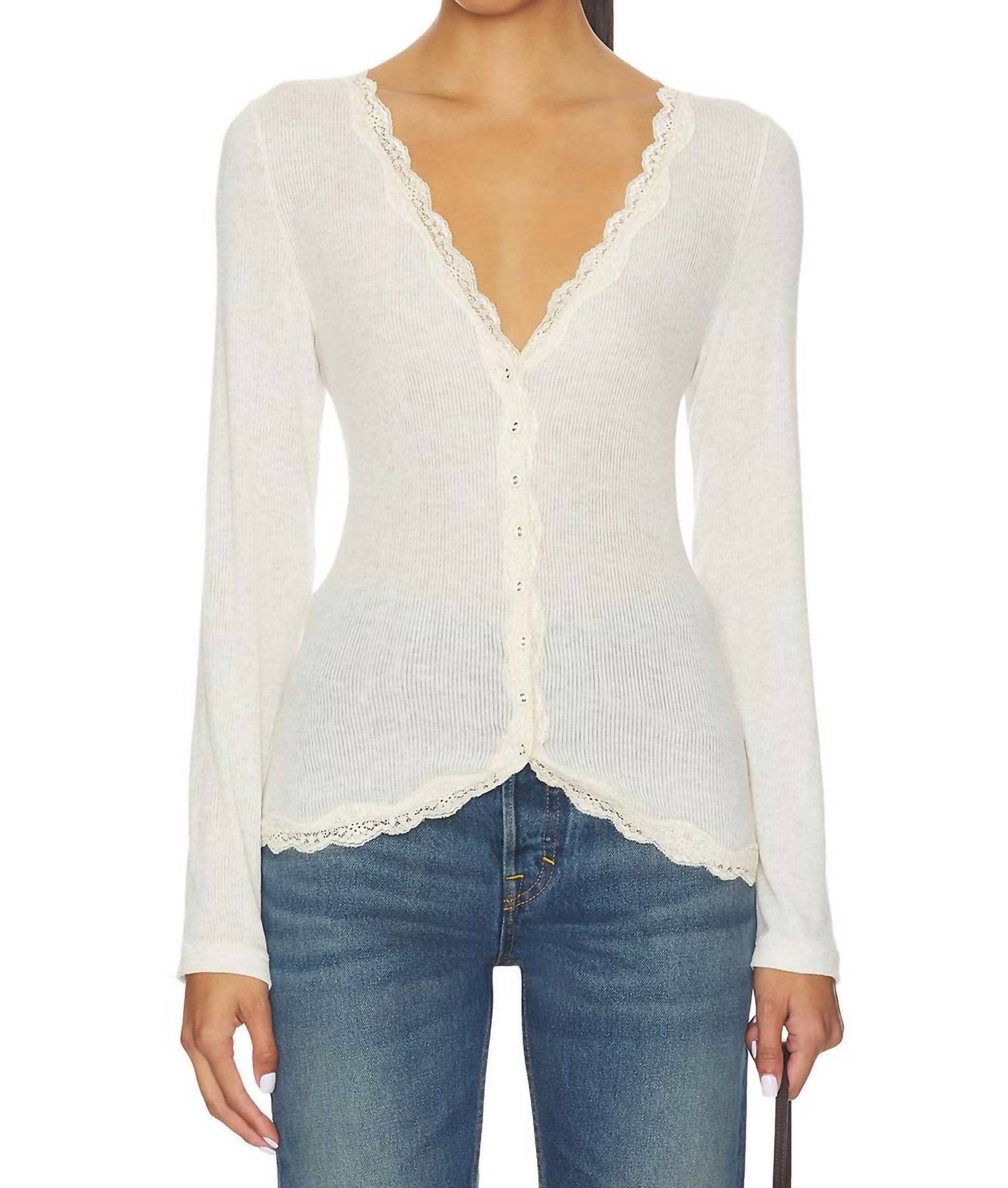Free People Big Love Cardigan in oatmeal heather - women's cardigan