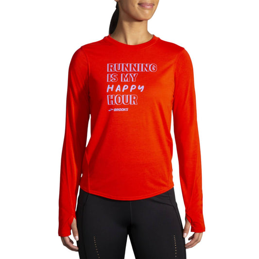 Brooks - WOMEN'S DISTANCE GRAPHIC LONG SLEEVE SHIRT