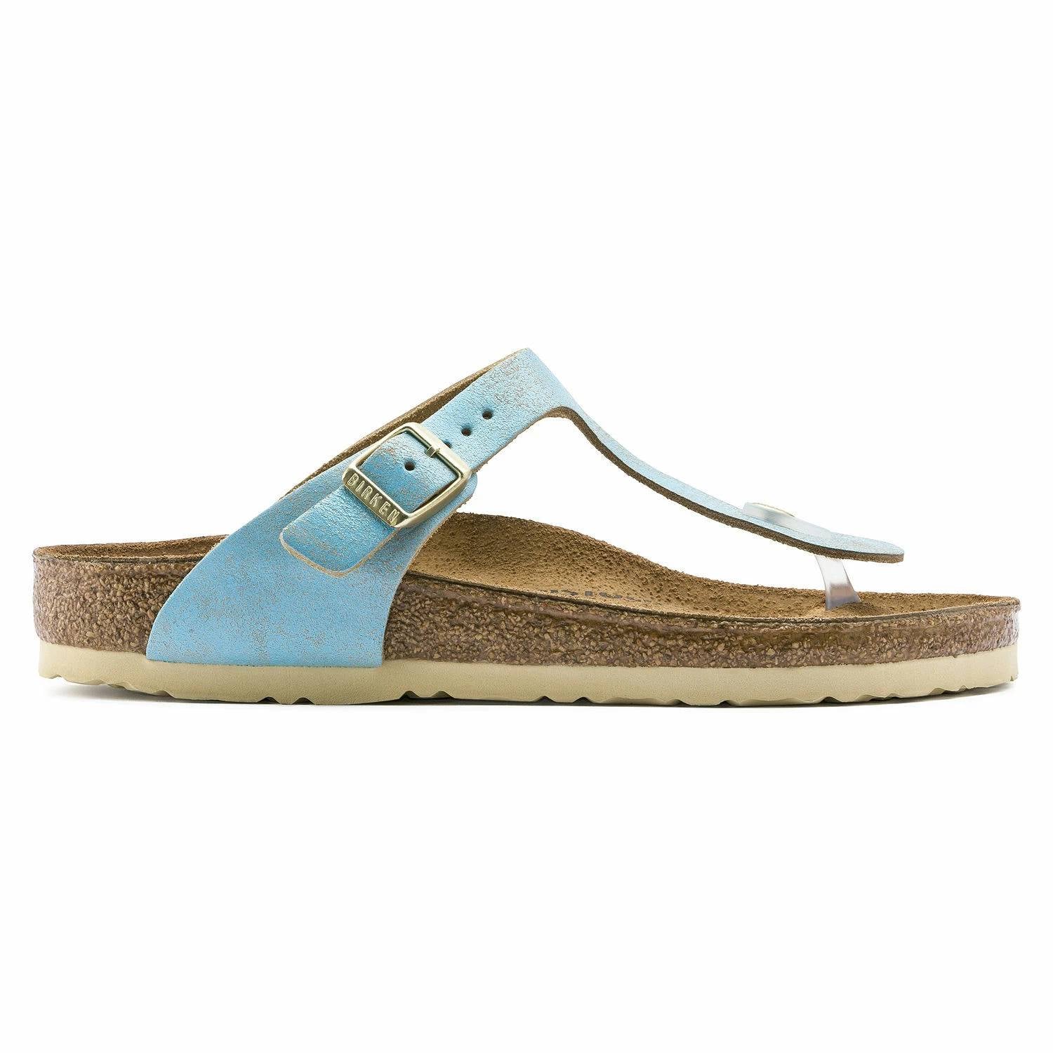 BIRKENSTOCK Women's Gizeh Leather Sandals in aqua - women's sandal - view 5