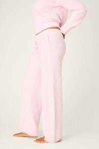 PJ Salvage Bundle Up Boucle Pajama Pant in pink - women's pants - detail view