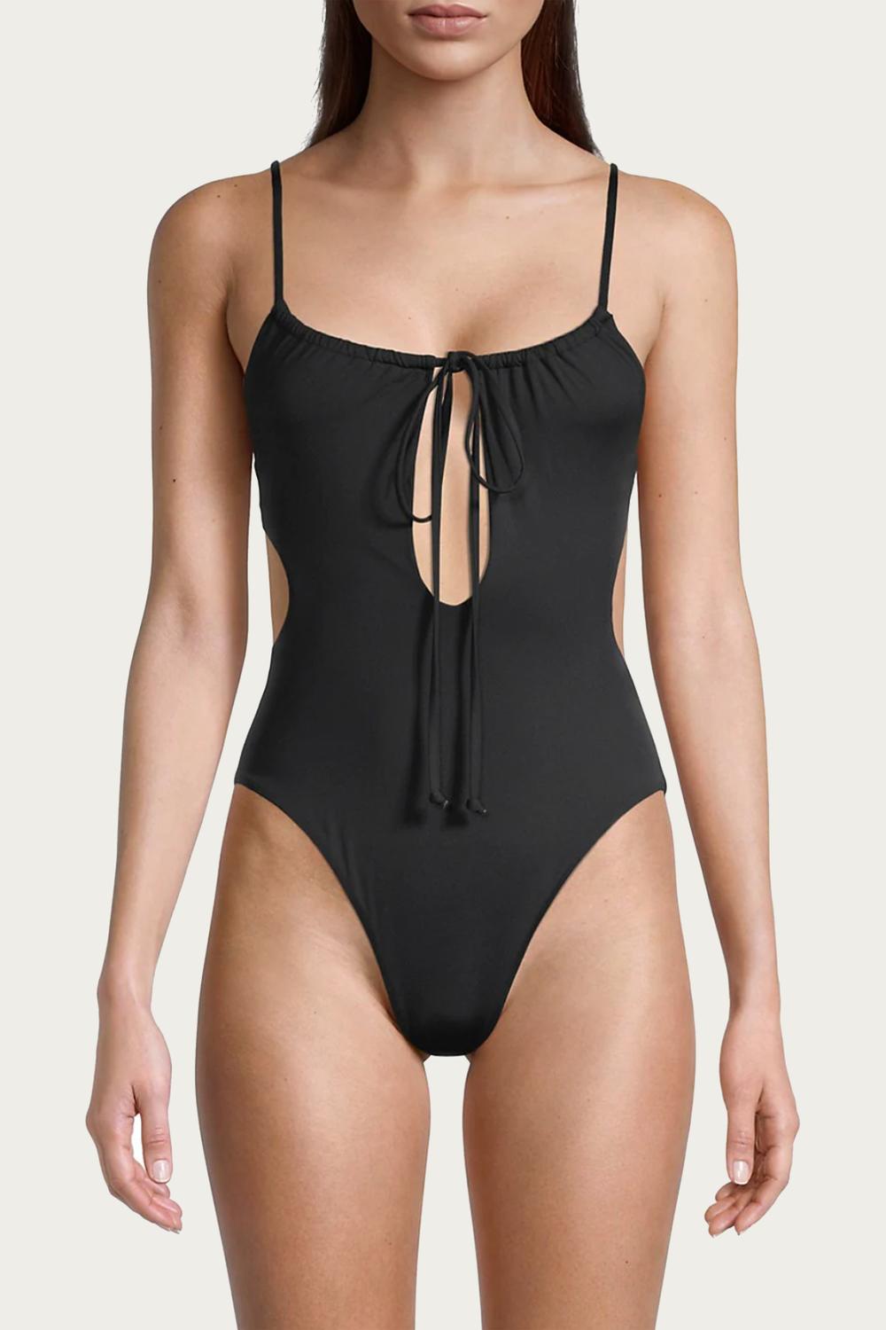 RUCHED CUTOUT ONE PIECE