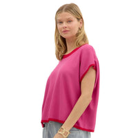 Entro - Sweater Knit Pullover Top