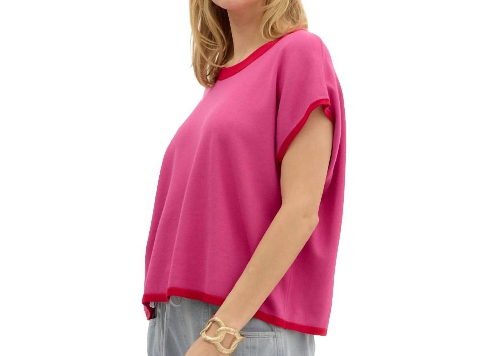 Entro - Sweater Knit Pullover Top